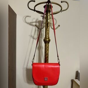 Pre-owned Kate Spade orange Doreen leather saddle bag